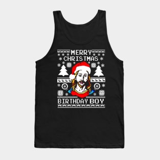 merry christmas birthday boy Tank Top